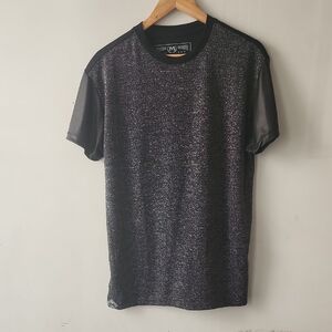 Men's Black and Gray Short Sleeve Tee